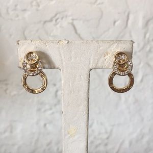 NEW Gold tone & Zirconia post earrings